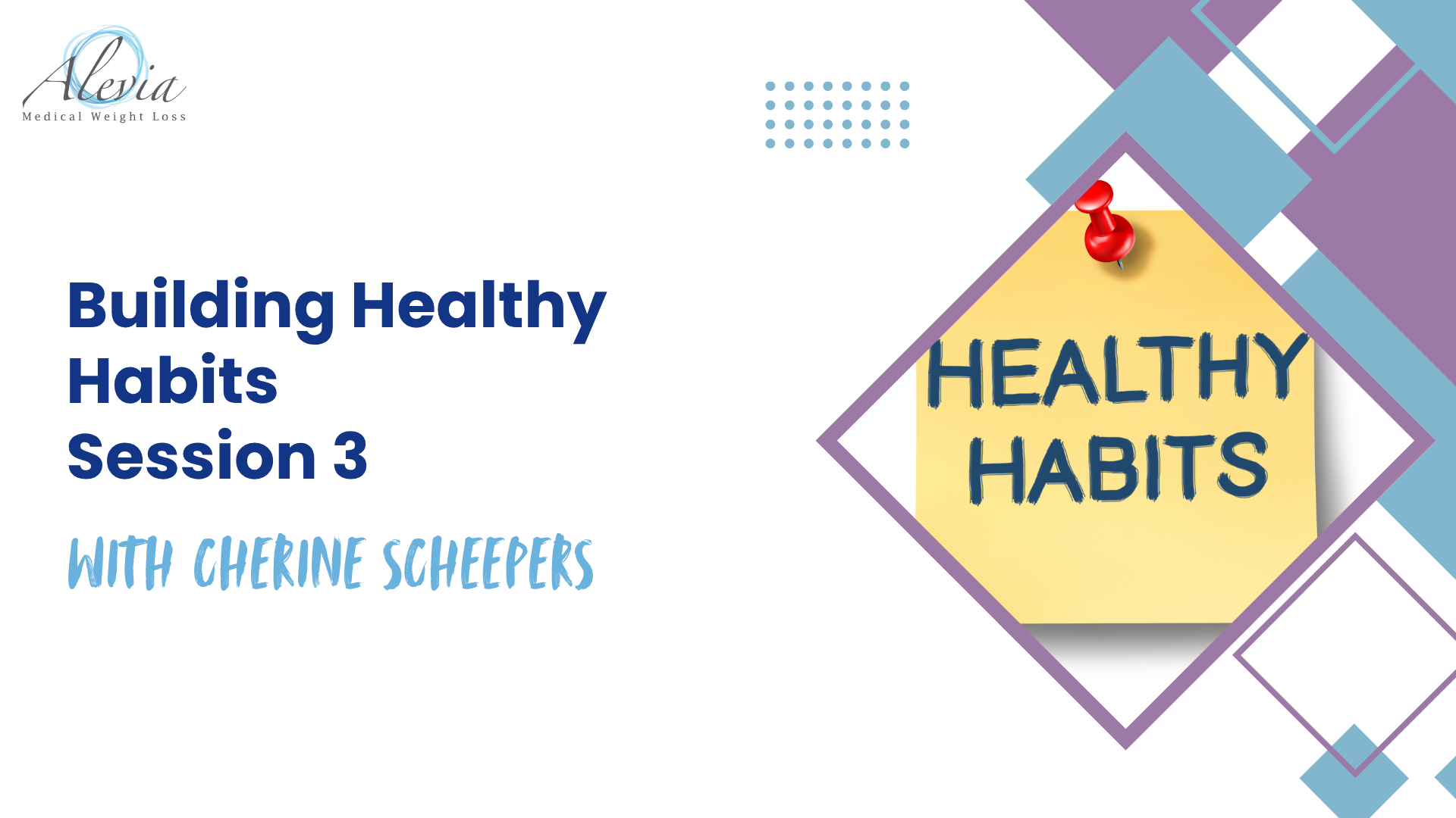 Building Healthy Habits session 3 with Cherine Scheepers